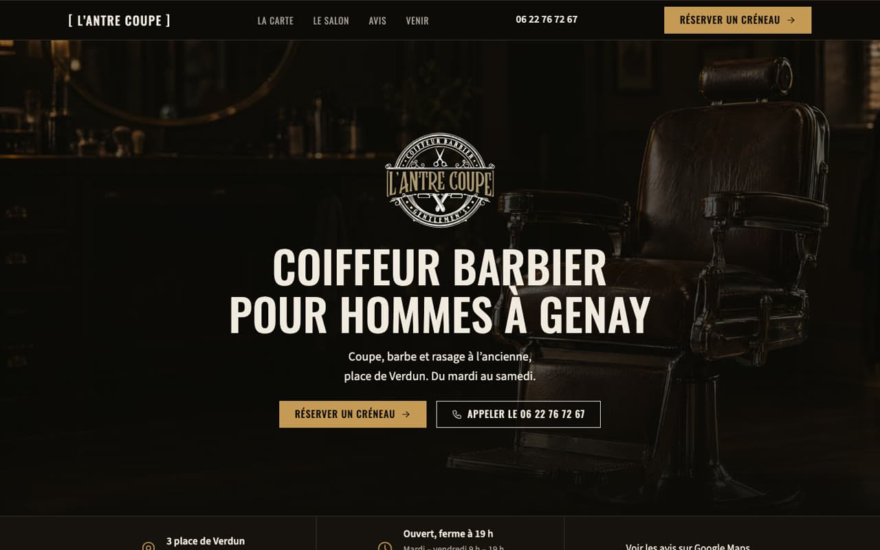 Site de L'Antre-Coupe, salon de coiffure à Genay